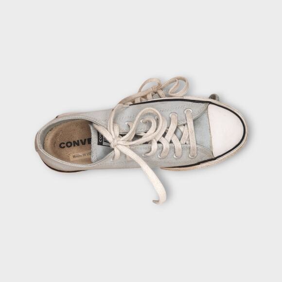 Women Converse All Stars RENEW 100% Recycled Polyester Canvas Blue White Size 8 - Picture 10 of 11